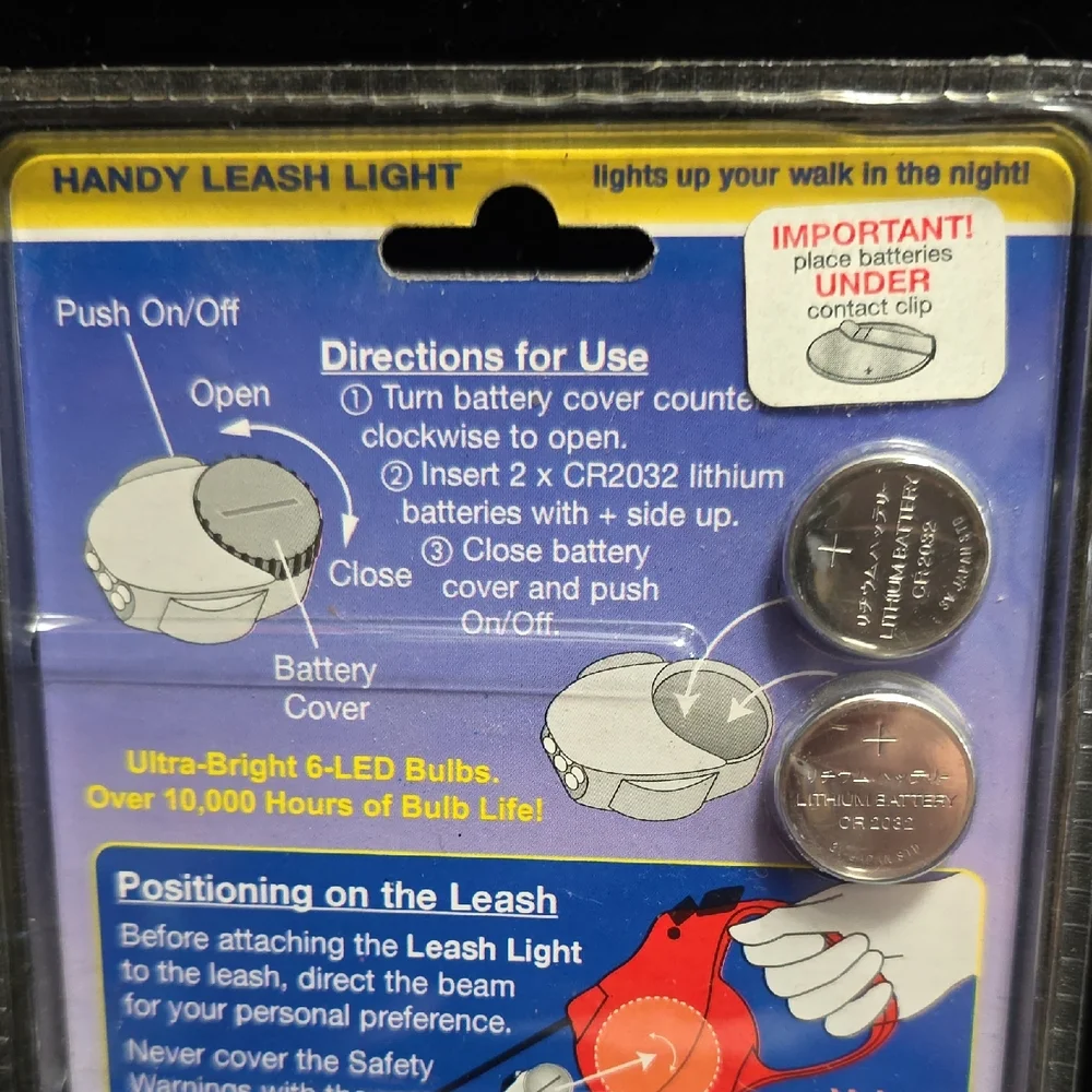 Leash Light / Battery‎ Powered, NIP 2 Of 2